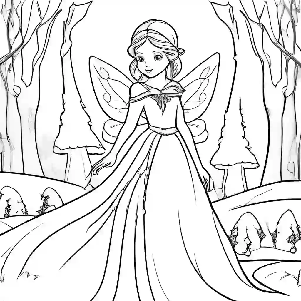 Snow Fairy coloring pages